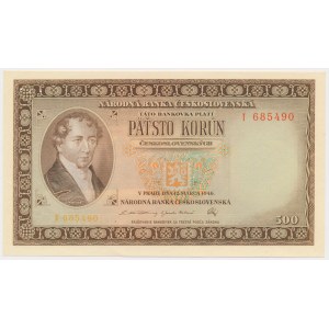 Československo, 500 korún 1946 - PREDSTAVENIE