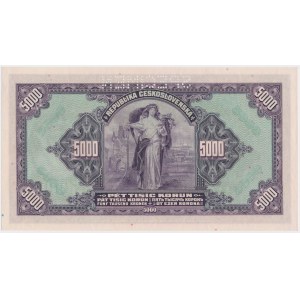 Bohemia and Moravia, 5.000 Korun 1943 - SPECIMEN