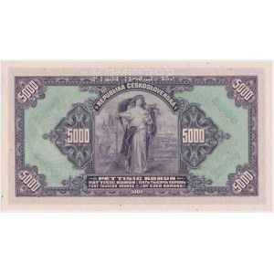 Protektorát Čechy a Morava, 5 000 korún 1943 - SPECIMEN