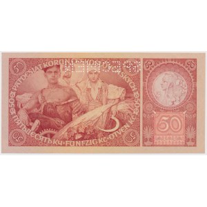Československo, 50 korún 1929 - SPECIMEN