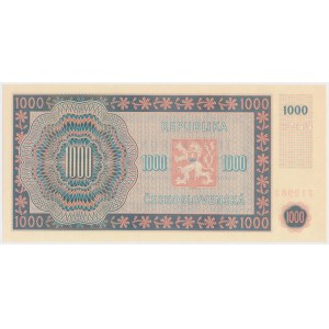 Československo, 1.000 korun 1945 - PERFORACE