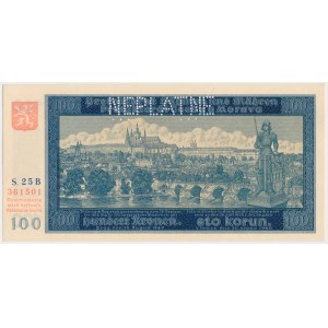 Bohemia and Moravia, 100 Korun 1940 - NEPLATNE