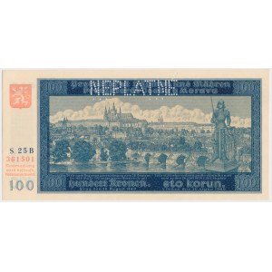 Protektorat Böhmen und Mähren, 100 Korun 1940 - NEPLATNE