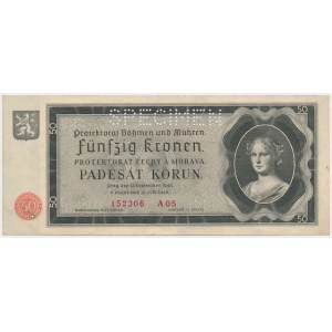 Protektorát Čechy a Morava, 50 korún 1940 - SPECIMEN