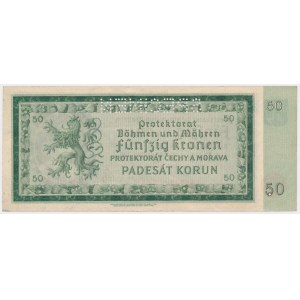 Protektorat Böhmen und Mähren, 50 Korun 1940 - SPECIMEN