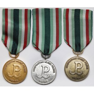 PRL, Medaile, Vojáci z Warszycy - sada (3ks)