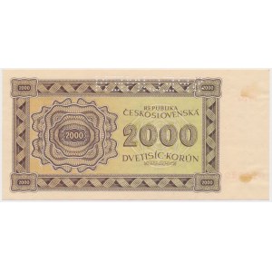 Československo, 2.000 korún 1945 - SPECIMEN