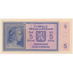 Bohemia and Moravia, 5 Korun (1940) - NEPLATNE