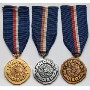 PRL, Medale, Polonia z Macierzą - zestaw (3szt)