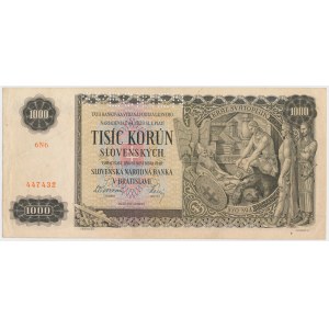 Slovensko, 1 000 korún 1940 - SPECIMEN