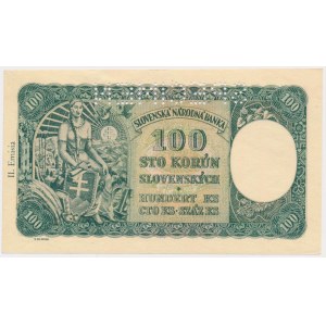 Československo, 100 Korun (1945) - SPECIMEN