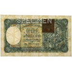 Czechoslovakia, 100 Korun (1945) - SPECIMEN - with stamp