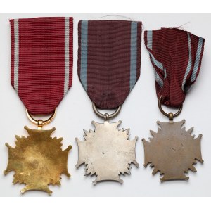 PRL, Krzyże Zasługi z monogramem RP - zestaw (3szt)