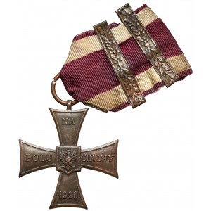 II RP, Kříž za statečnost 1920 [34954] se dvěma kováními - Jan Knedler