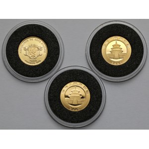 The smallest world gold coins - lot (3 pcs)
