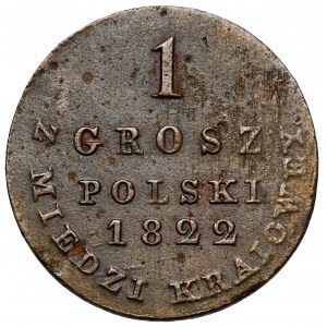1 grosz 1822 IB z MIEDZI KRAIOWEY