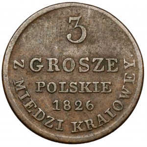 3 Pfennige 1826 IB von KRAINE MONUMENTS - geschlossen 6