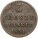 3 grosze polskie 1834 KG - Gronau - RZADKIE