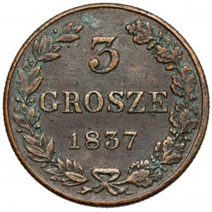 3 grosze 1837 MW, Varšava