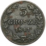 3 grosze 1841 MW, Varšava - RARE