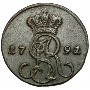 Poniatowski, Penny 1791 EB, Varšava - predražené