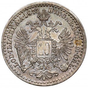 Rakousko, František Josef I., 10 krajcarů 1872