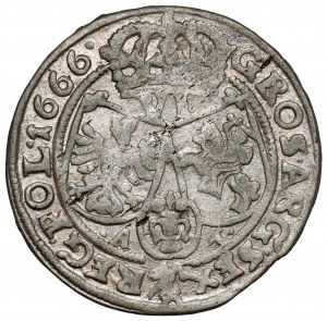 Jan II Kazimierz, Szóstak Bydgoszcz 1666 AT