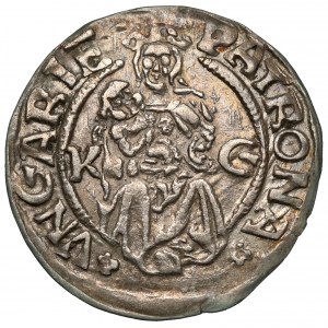 Maďarsko, Ludvík II Jagellonský, denár 1517