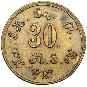 Dabrowa, Wertmarke mit einem Nennwert von 30 Kopeken 1861