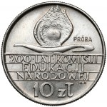 NIKIEL 10 zlatý vzorek 1973, 200 let KEN - Kaganek - ex. Karolkiewicz