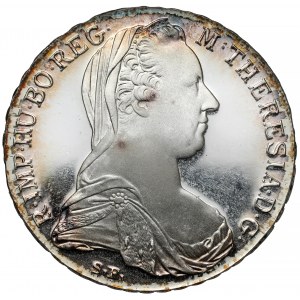 Rakousko, Marie Terezie, Thaler 1780 - Nová ražba - zrcadlová