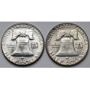 USA, 1/2 Dollar 1959 und 1960 - Satz (2 Stck.)