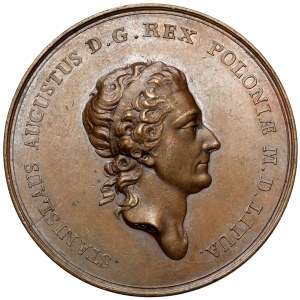 Poniatowski, Medaille Verbot der Folter in Gerichten 1776 - Druck aus dem 19.
