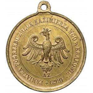 Pamätná medaila z pohrebu tela Kazimíra Veľkého 1869