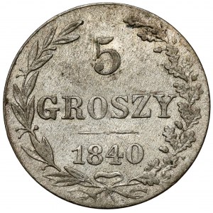 5 groszy 1840 MW, Varšava