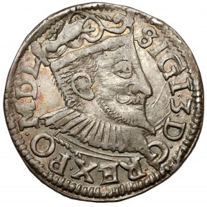 Zygmunt III Waza, Trojak Poznań 1595 - bardzo ładny