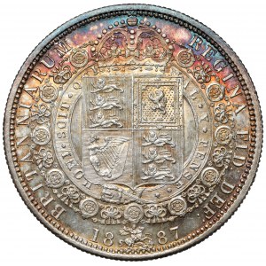 UK, Victoria, 1/2 Krone 1887