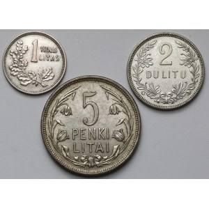 Litva, 1-5 litai 1925 - sada (3ks)