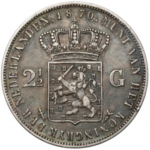 Holandsko, William III, 2-1/2 guldenov 1870
