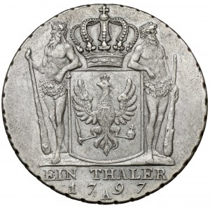 Prussia, Friedrich Wilhelm II, Thaler 1797-A