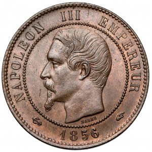 Francúzsko, Napoleon III, 10 centimov 1856-A