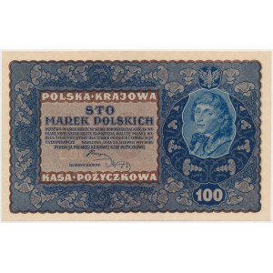 100 mkp 1919 - IB Serja L (Mił.27b) - seltene, frühe Sorte