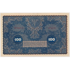100 mkp 1919 - IB Serja L (Mił.27b) - rzadka, wczesna odmiana