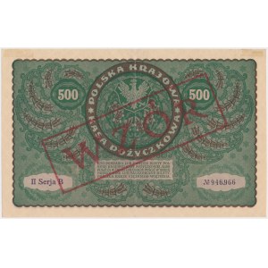 500 mkp 1919 - WZÓR - II Serja B