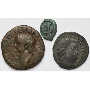 Roman Empire and Greece, lot of 3 coins