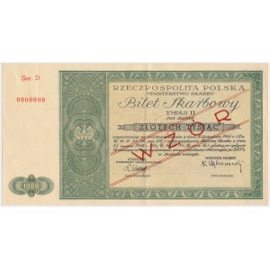 Výnosový lístok MODEL II - 1 000 zlotých 1946