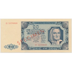 20 złotych 1948 - SPECIMEN - CI - rzadki i w znakomitym stanie