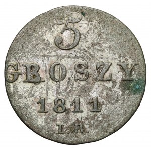 Varšavské knížectví, 5 groszy 1811 IB