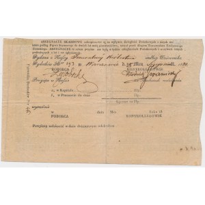 Novemberaufstand, Zuteilung des Schatzamtes für 100 Zloty 1831