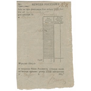 Poštovní revers 1835